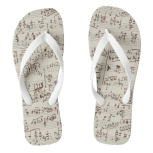 Music notes flip flops
