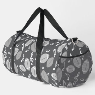 Music Notes Footballs Duffle Bag