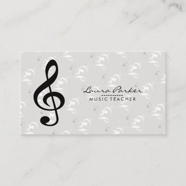 Music Notes for Musician Teacher Business Card (Front)