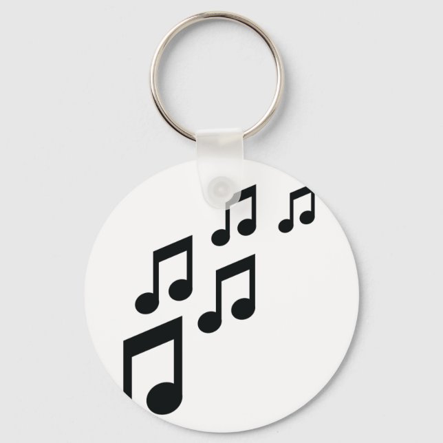 music notes icon key ring (Front)