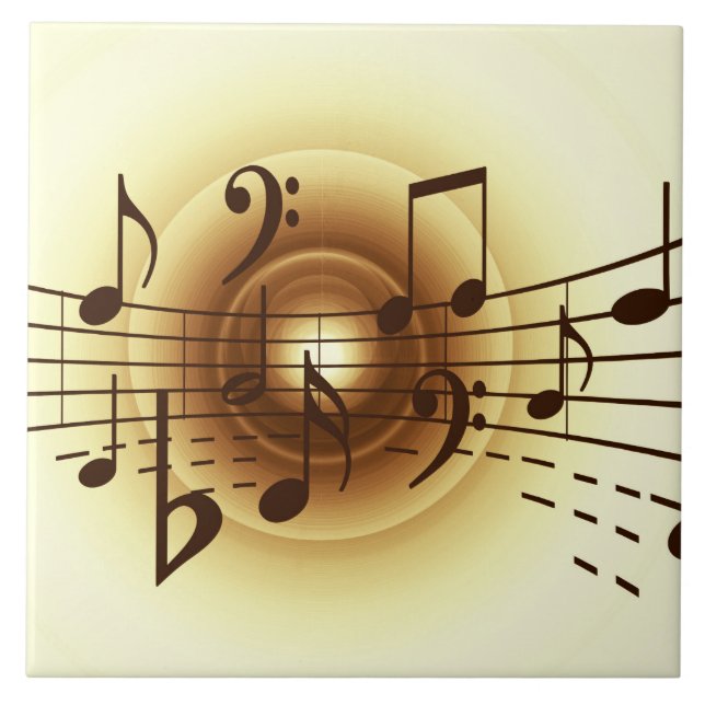 Music notes illustration tile (Front)