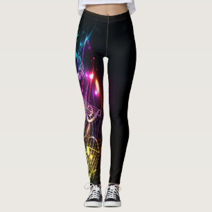 Music Notes in Color for Music-lovers Leggings