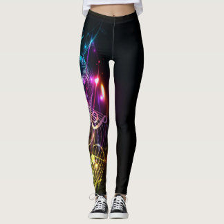 Music Notes in Colour for Music-lovers Leggings