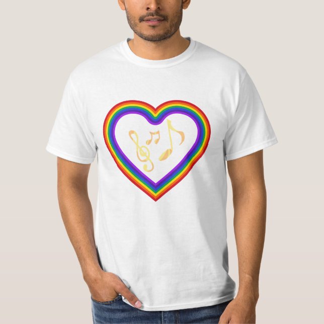 Music notes in the rainbow, T-Shirt (Front)