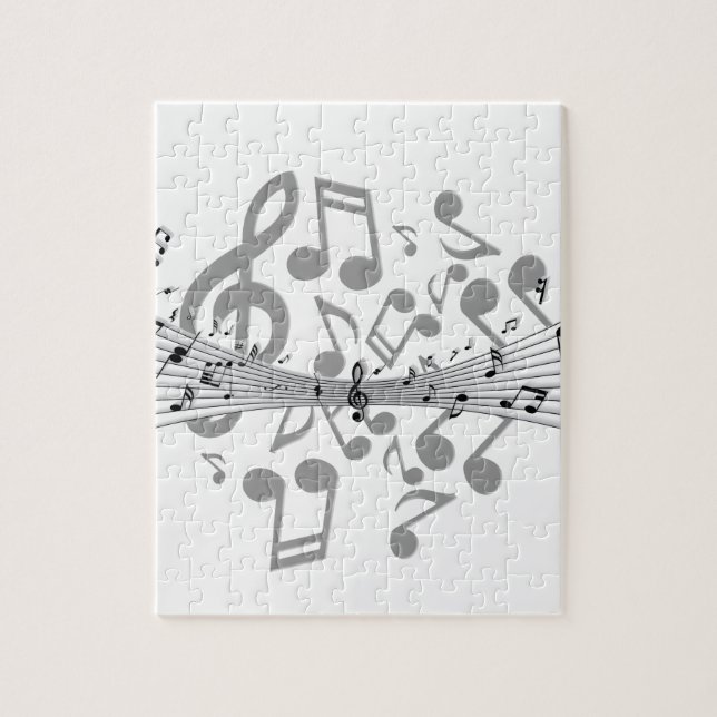 Music Notes Jigsaw Puzzle (Vertical)