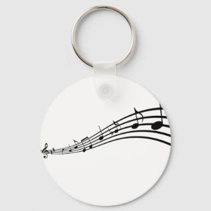 music notes key ring