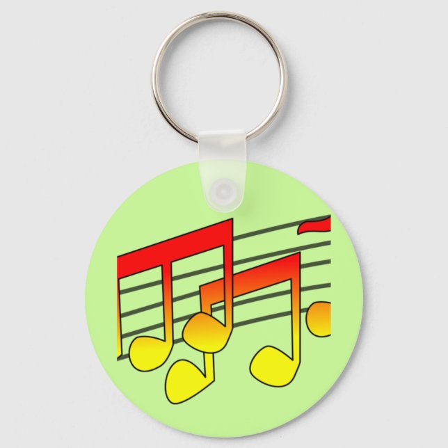Music Notes Key Ring (Front)