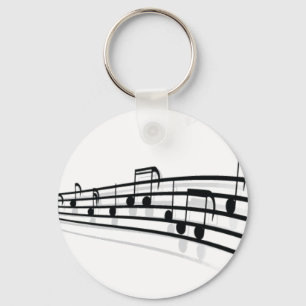 Music Notes Key Ring