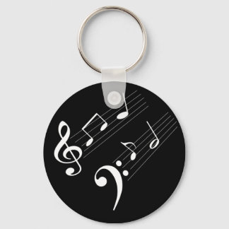 Music Notes Key Ring