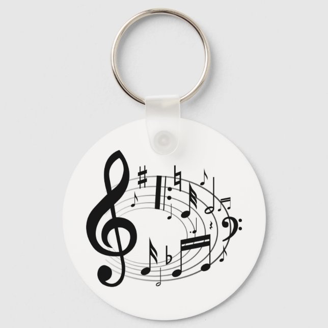 Music Notes Key Ring (Front)
