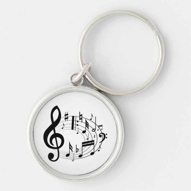 Music Notes Key Ring (Front)
