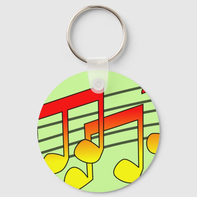 Music Notes Key Ring (Front)