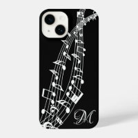 Music Notes Keyboard Monogram Name Custom Colour