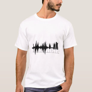 Music notes. Keyboard, piano keys. T-Shirt