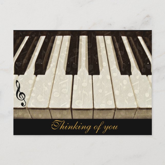 Music notes & Keys_ Postcard (Front)