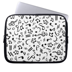 music notes laptop sleeve