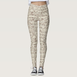 Music notes leggings