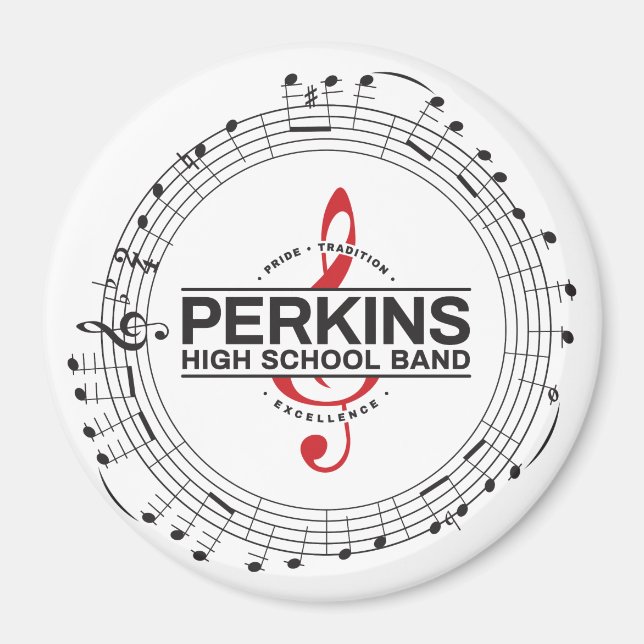 Music Notes Logo Magnet (Front)