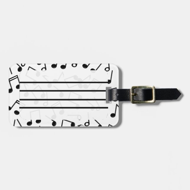 Music Notes Luggage Tag (Front Horizontal)