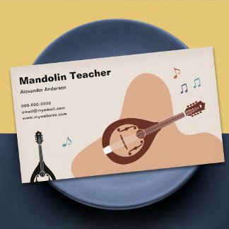 Music Notes - Mandolin Teacher  Business Card