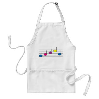 Music Notes Musical Colourful  Standard Apron