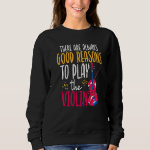 Music Notes Musical Instrument Violinist Violin Sweatshirt