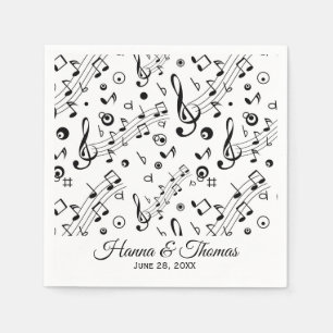 Music Notes Musical Wedding Napkins