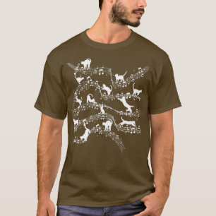 Music Notes Musician Cat Cute Animal Classical T-Shirt
