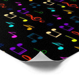 Music Notes Musician Gifts Musical Note Art Lovers Poster
