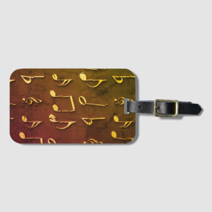 Music, Notes, Mute Luggage Tag