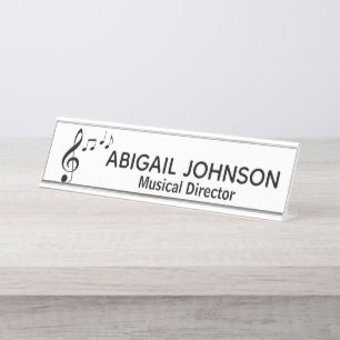 "Music Notes" Name Plate