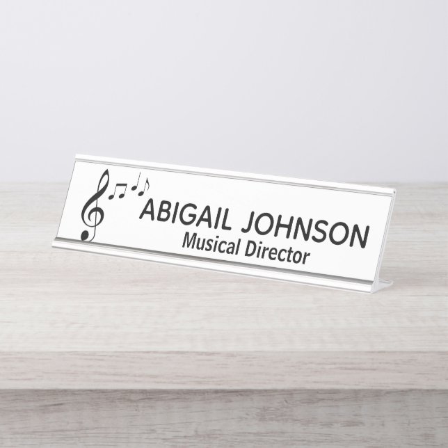 "Music Notes" Name Plate (Front)