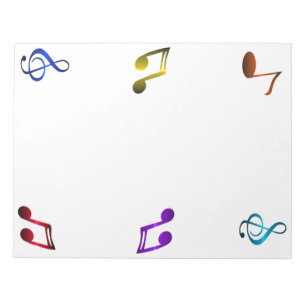 Music Notes Notepad