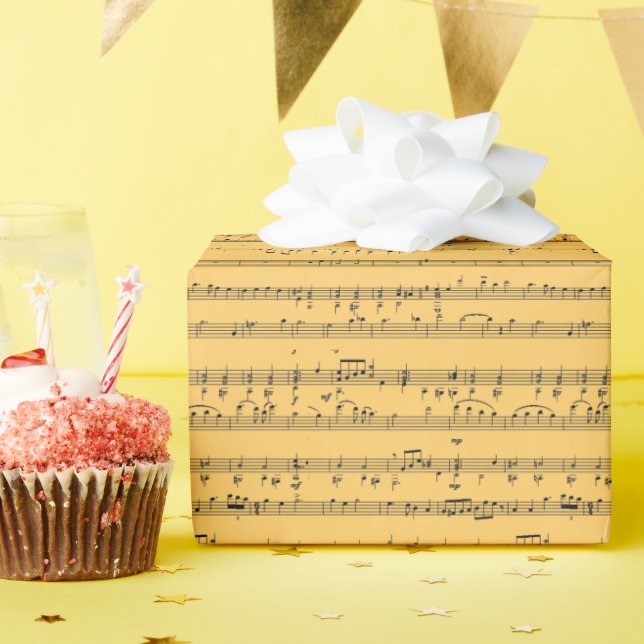 Music Notes on any background colour Wrapping Paper (Birthday Party)