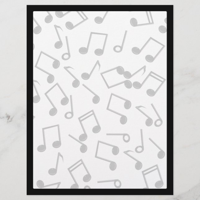 Music Notes on Blank (Add Background Colour) Flyer (Front)