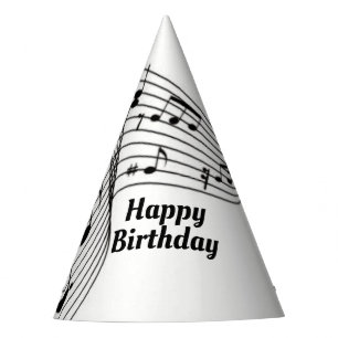 Music Notes on Party Hat