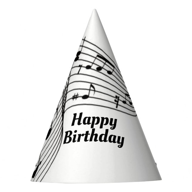 Music Notes on Party Hat (Front)