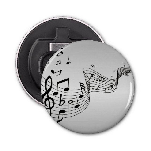 Music Notes on Silver Bottle Opener (Front)