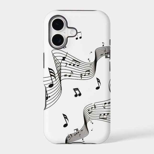 Music Notes on White  (Back)
