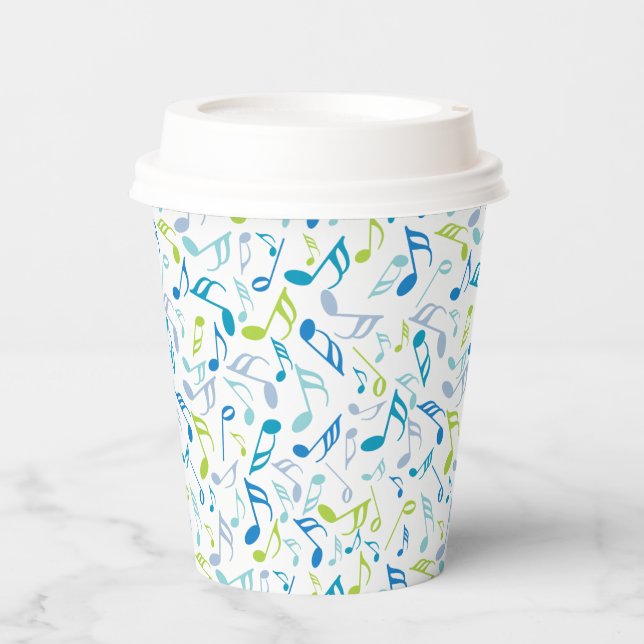 Music Notes  Paper Cups (Front)