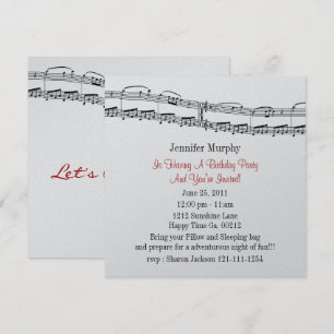 Music Notes Party Invitations