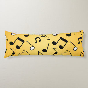 Music notes pattern body cushion