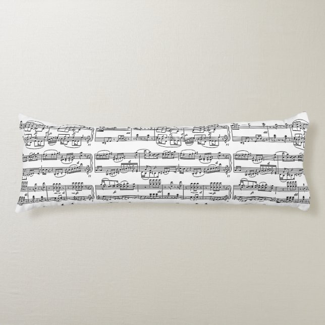 music-notes pattern body cushion (Front)