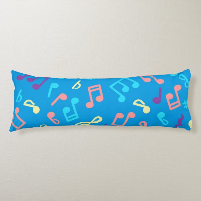 Music notes pattern body cushion (Front)