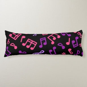 Music notes pattern body cushion