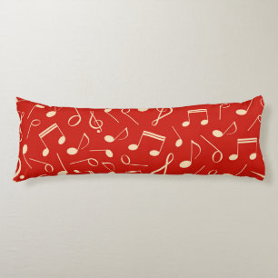 Music notes pattern body cushion