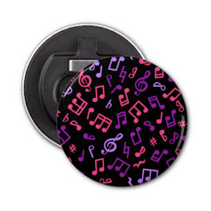 Music notes pattern bottle opener