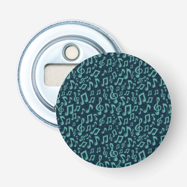 Music notes pattern bottle opener (Front)