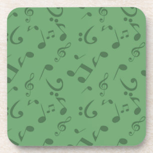 Music notes pattern coaster