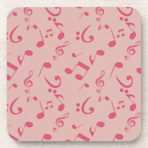 Music notes pattern coaster